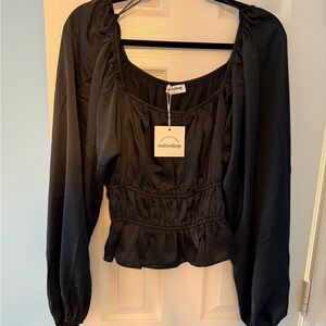 Mittoshop Elegant Black Blouse